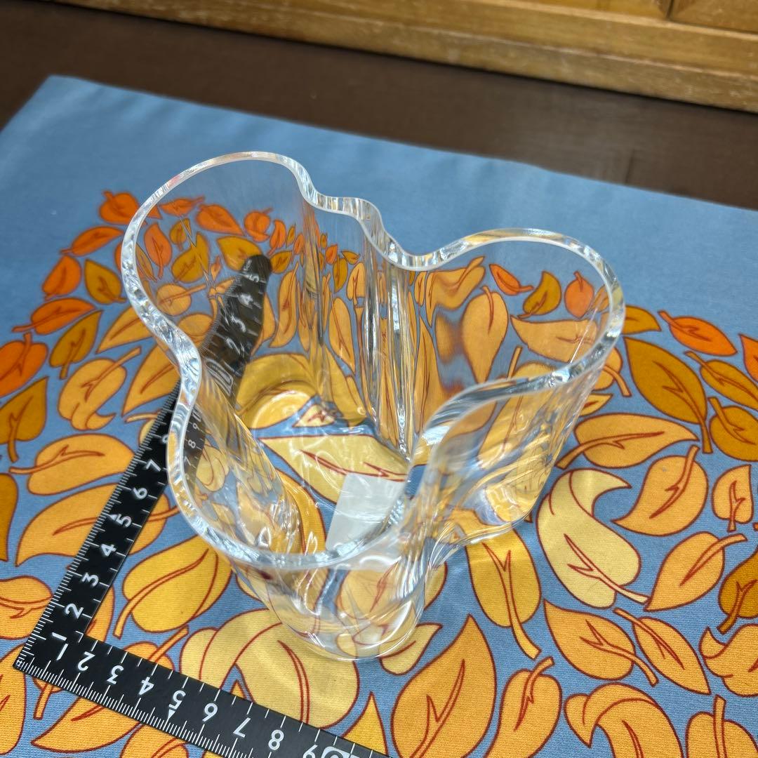 イッタラ　アルヴァ・アアルト　クリア　95ミリ フラワーベース　美品