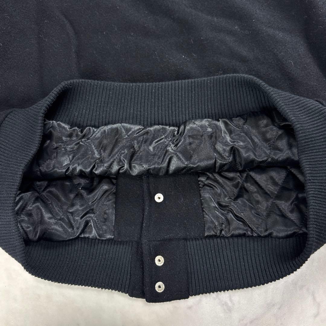 INTERBREED RAW Varsity スタジャン XL 刺繍 黒