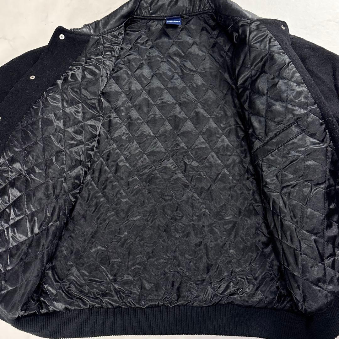 INTERBREED RAW Varsity スタジャン XL 刺繍 黒