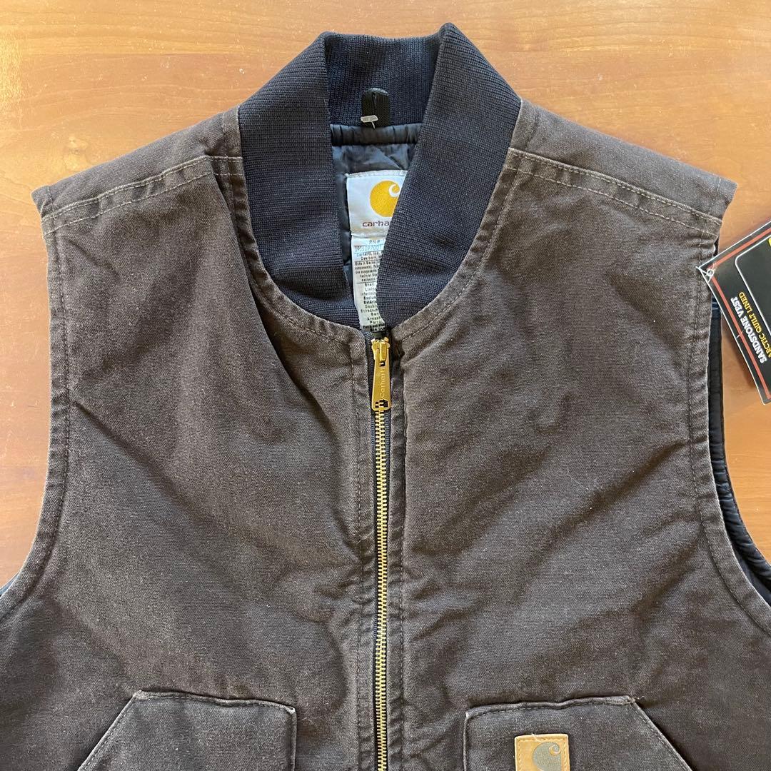 CARHATT ダックベスト V02 DKB Lサイズ★ブラウン★デッドストック