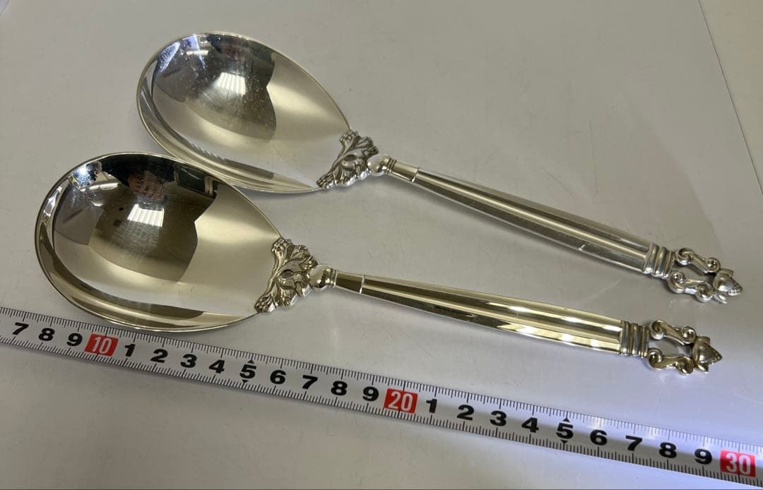 ジョージジェンセンエコーン925Sterlingサービング大スプーン2本202g