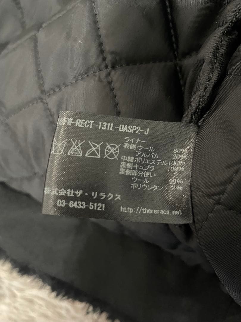 THE RERACS ライナー付きモッズコート ファーベスト ブラック 3WAY