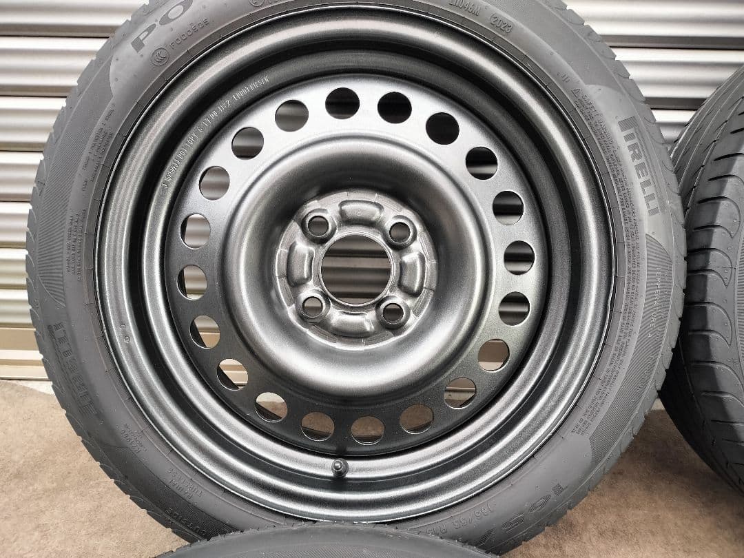 スチール 15×5.5J 4H/100 +40 165/55r15 ガンメタ塗装