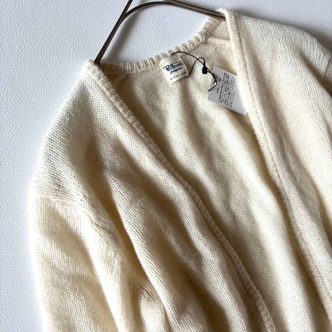 未使用タグ付✨Ron Herman　長袖カーディガン　ピュアカシミヤ100%　白