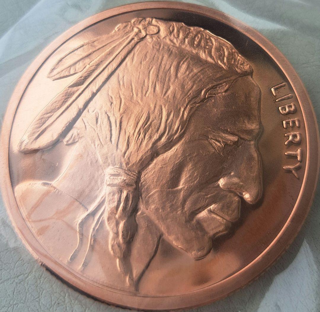 「バッファロ」純銅5オンスメダル