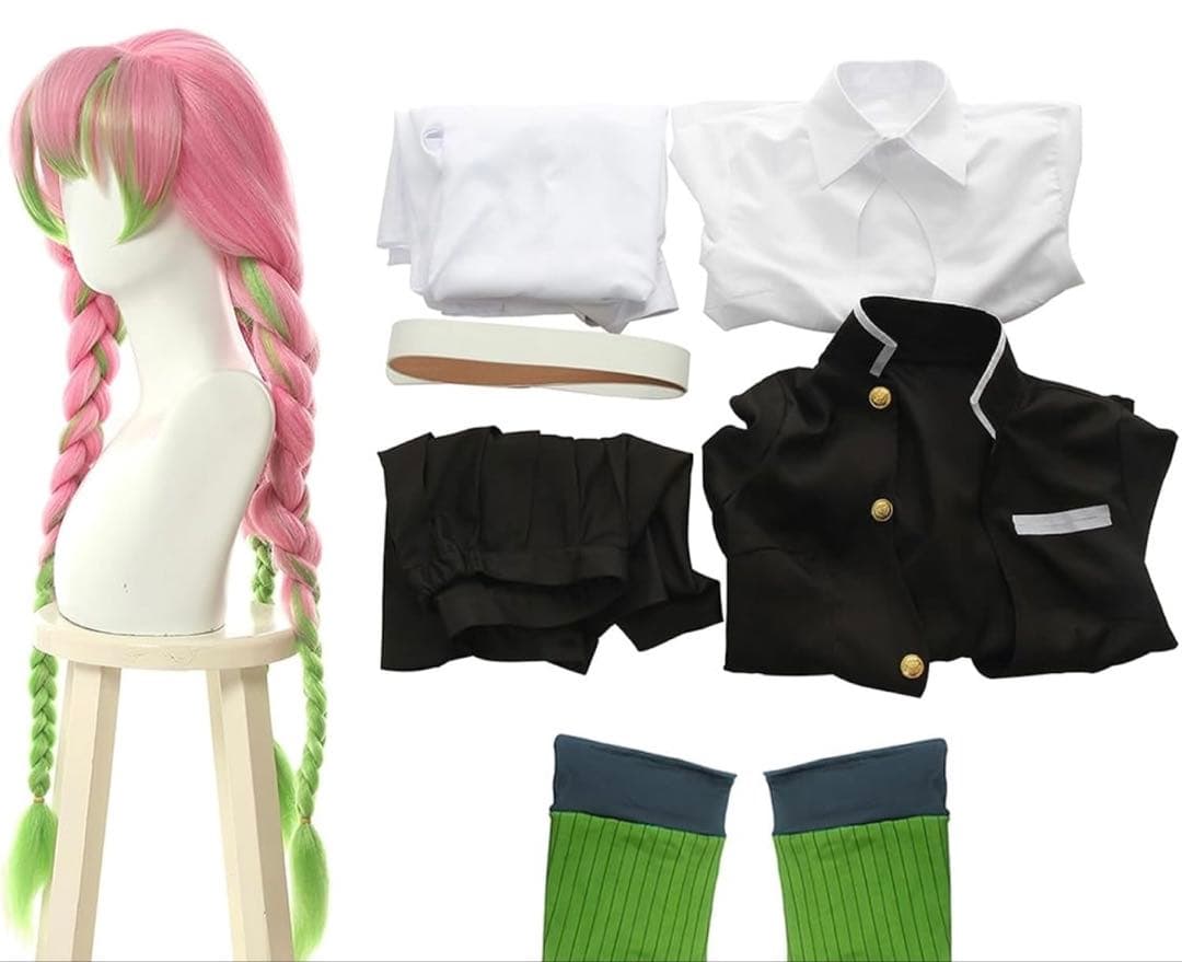 鬼滅の刃　甘露寺蜜璃　フルセット　ツケパイ付き　2XL