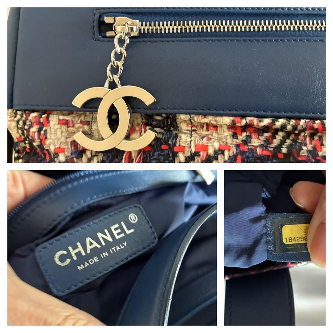 yoshi 様♡CHANEL ツイード　ナイロン　トートバッグ