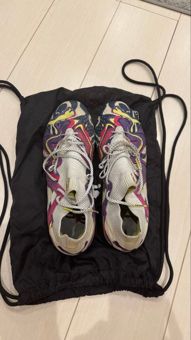 PUMA サッカーシューズ スパイク ホワイト/マルチカラー