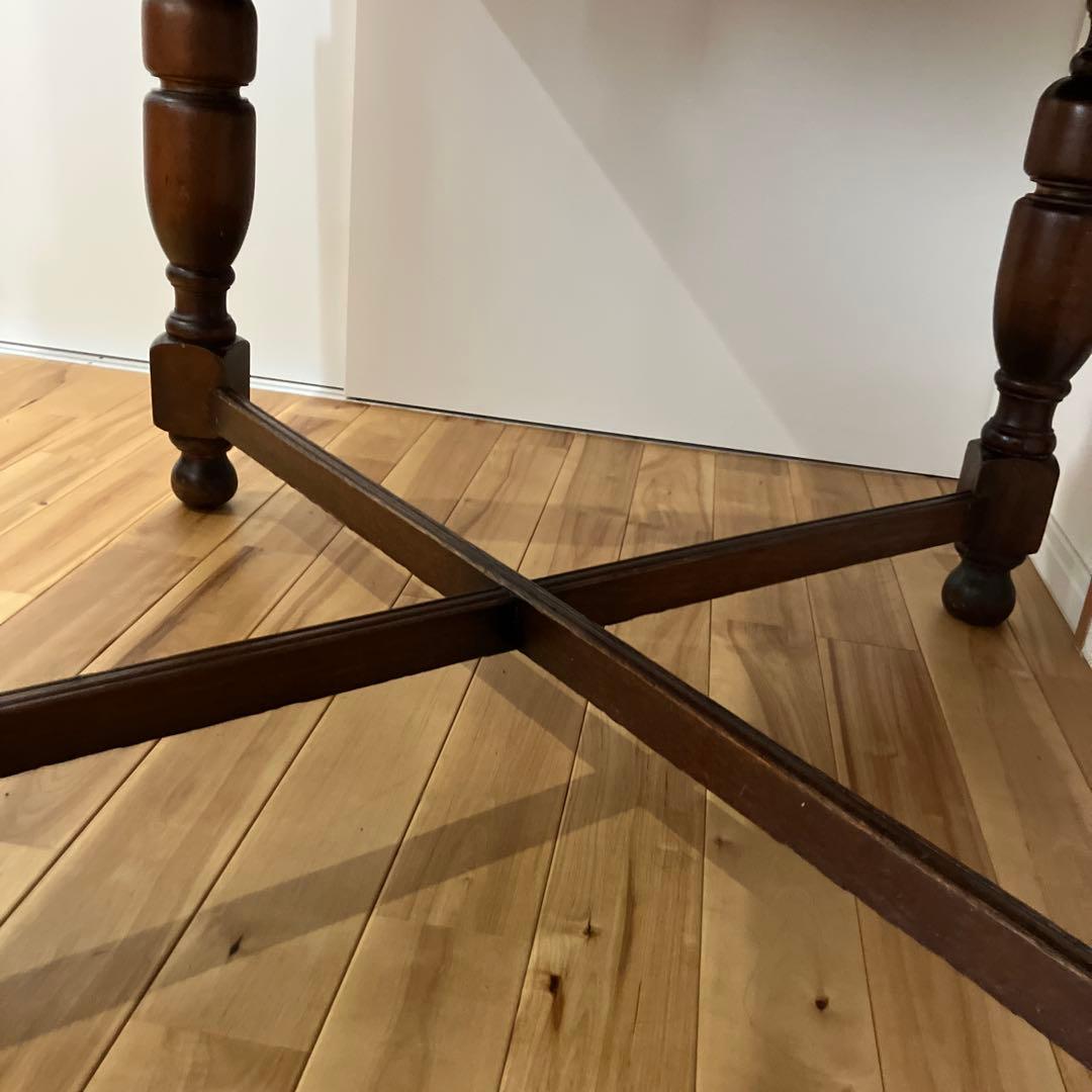 lG29！ ビンテージダイニングテーブル、ドローリーフテーブル伸長式