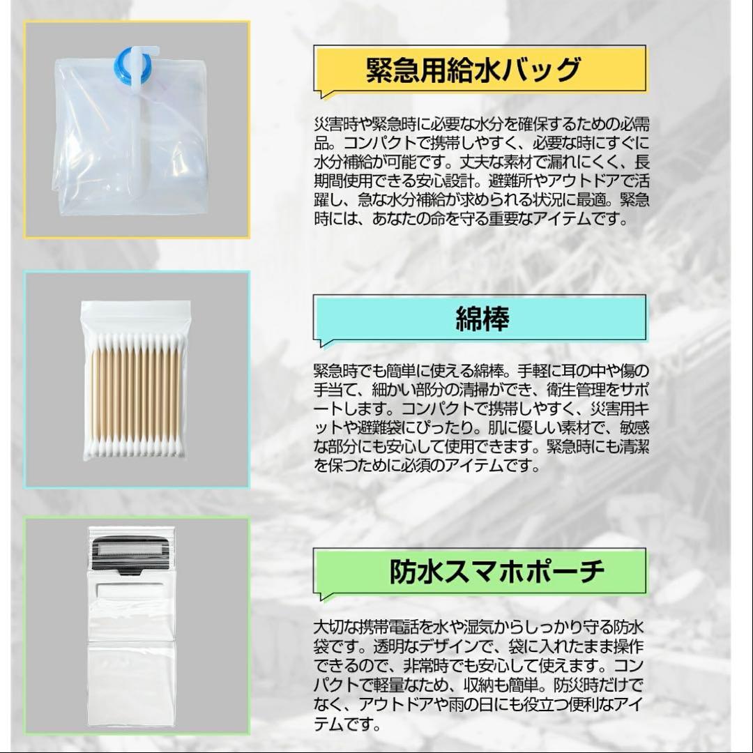 未使用⭐️ 防災グッズ 非常用持ち出しセット 1人用 47点