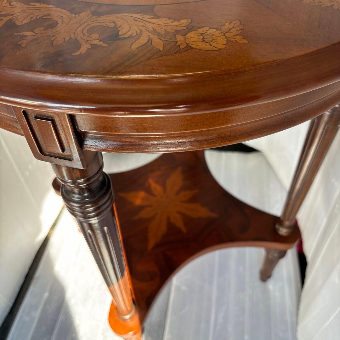 イタリア製象嵌？　サイドテーブル　花台