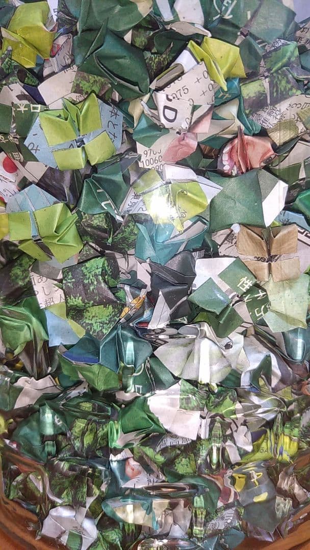 千羽鶴 (グリーン）