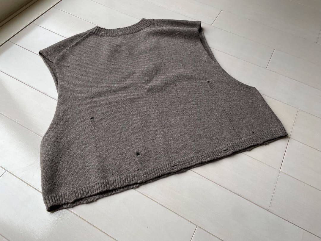 【美品】24aw kaga ryu ニット カーディガン ベスト タグ付き