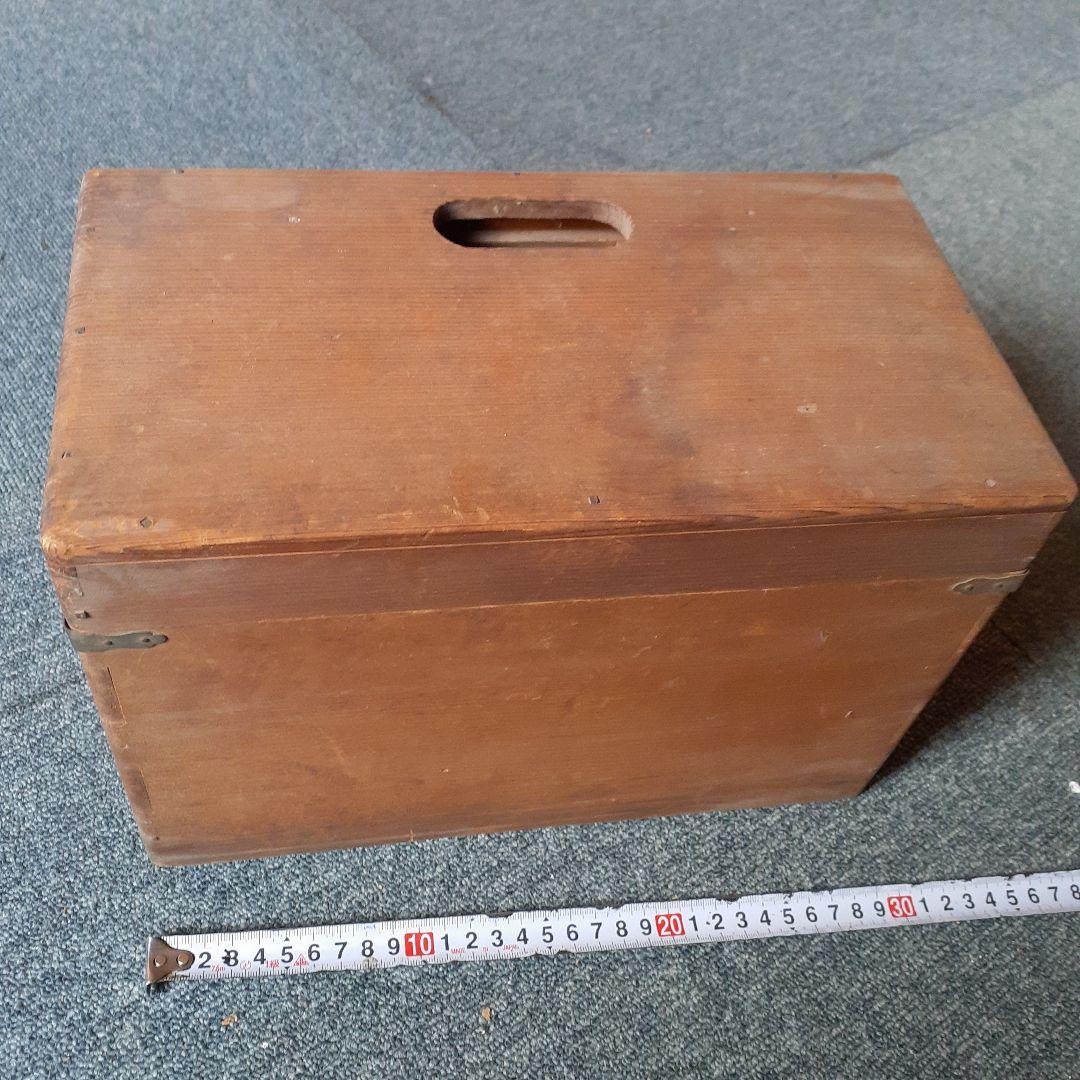 アンティーク　レトロ　木箱　洋裁箱　薬箱　裁縫箱　道具箱