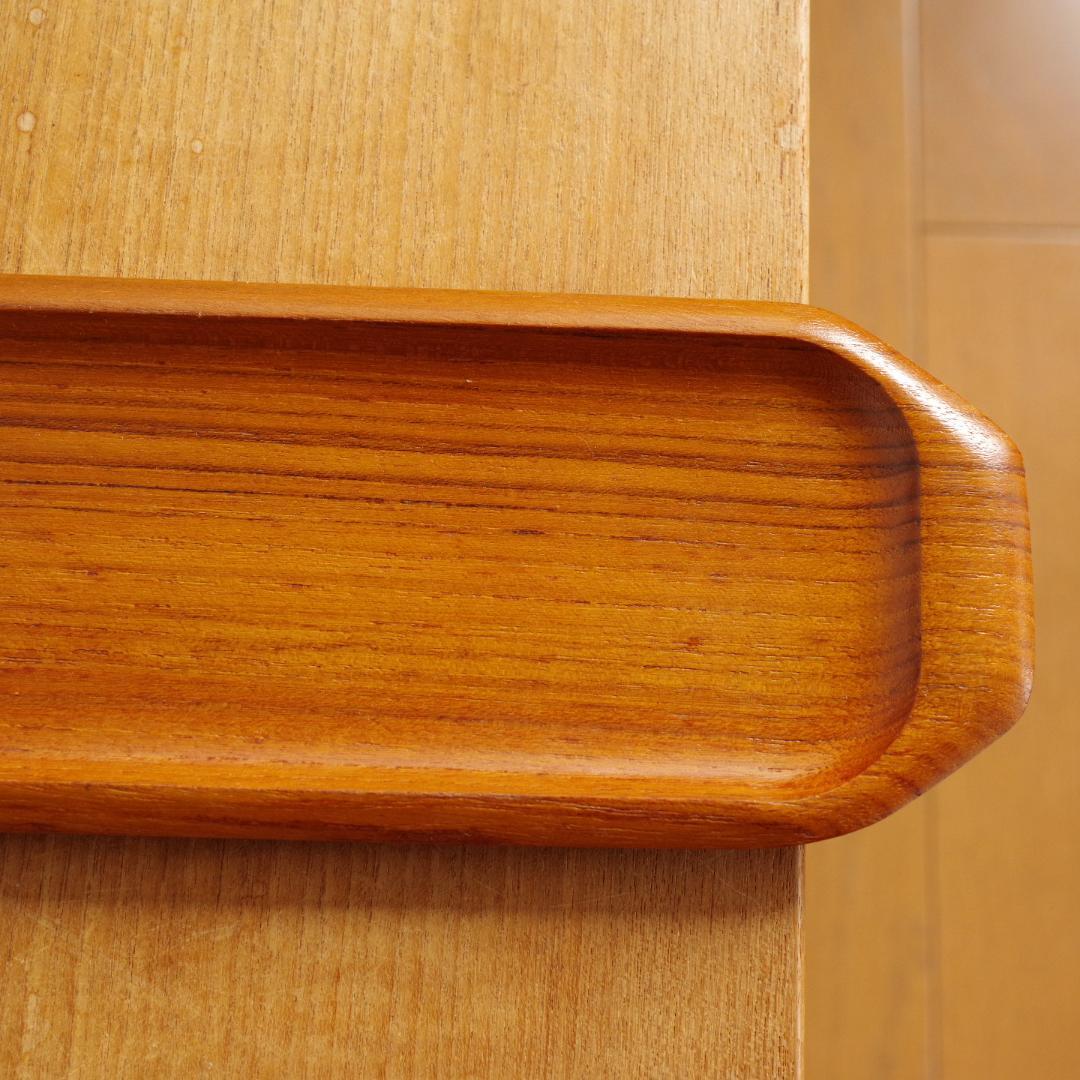 スウェーデン製 チーク 小物入れ 木製 トレイ プレート トレー お盆 北欧