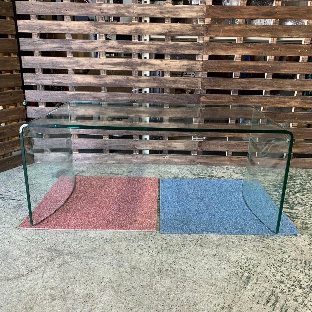 J171 直接引取限定 ガラス ローテーブル 座卓 厚み10mm 強化ガラス