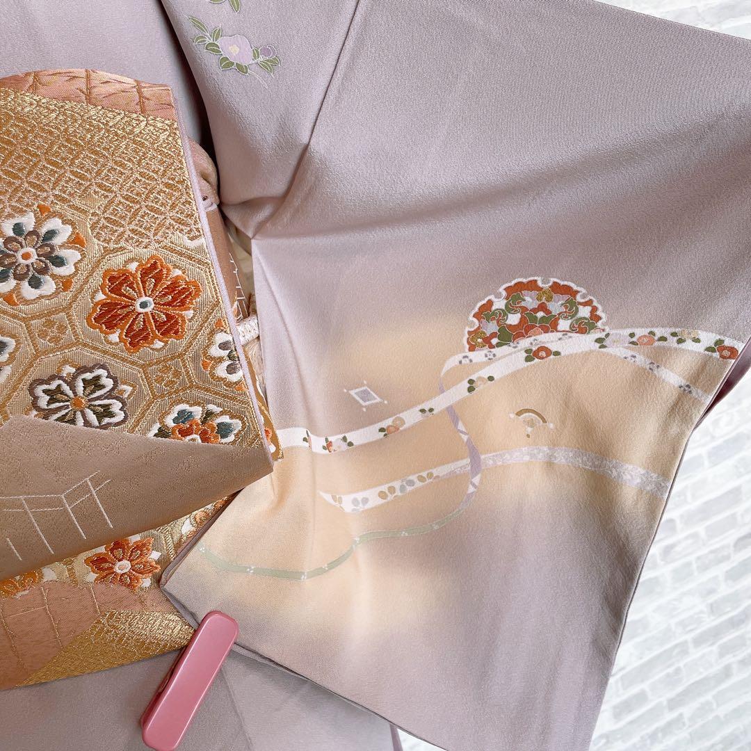 訪問着　フルセット　短冊　金彩加工　入学式　卒業式　着物　I5