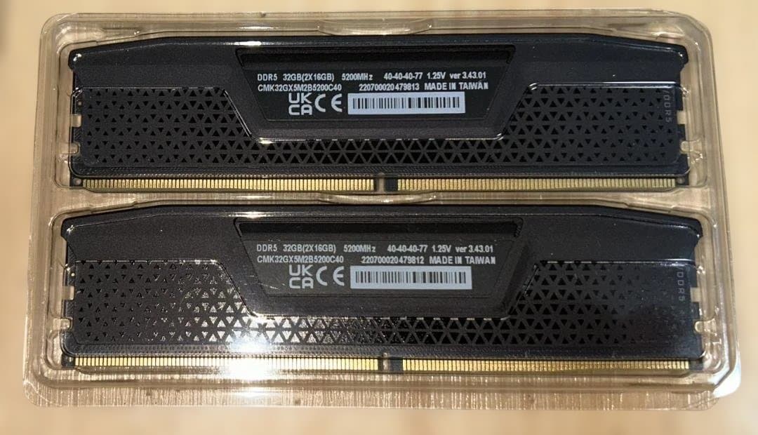 CORSAIR DDR5-5200MHz 32GB [16GB×2枚]