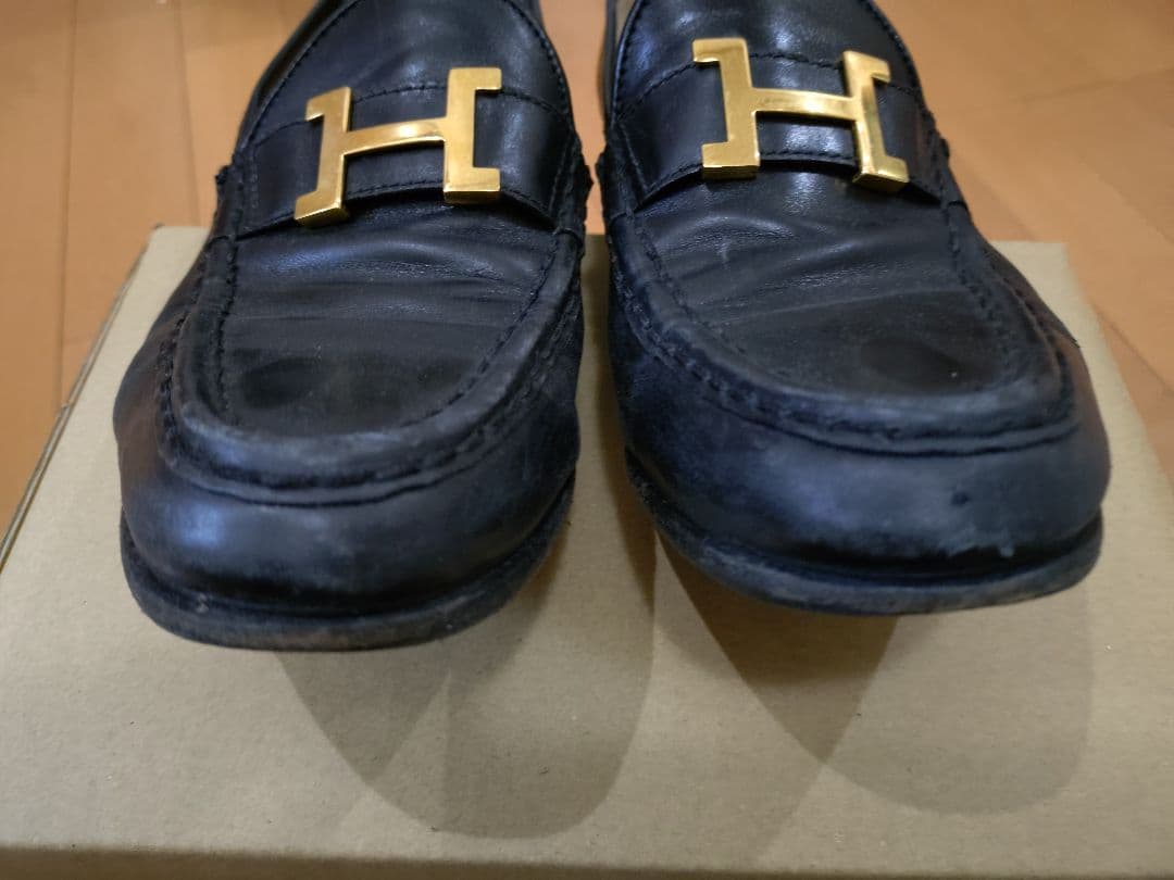 エルメス ブラック ローファー 35.5