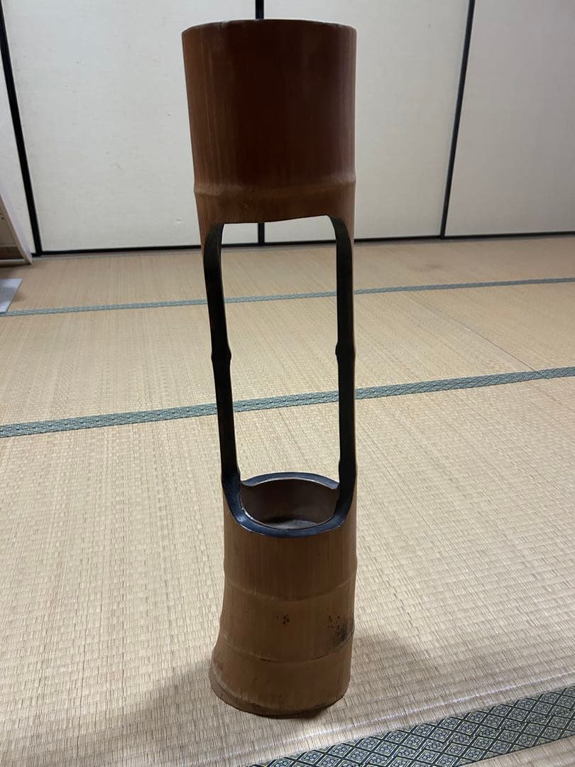 竹製 円筒形花器　2本セット