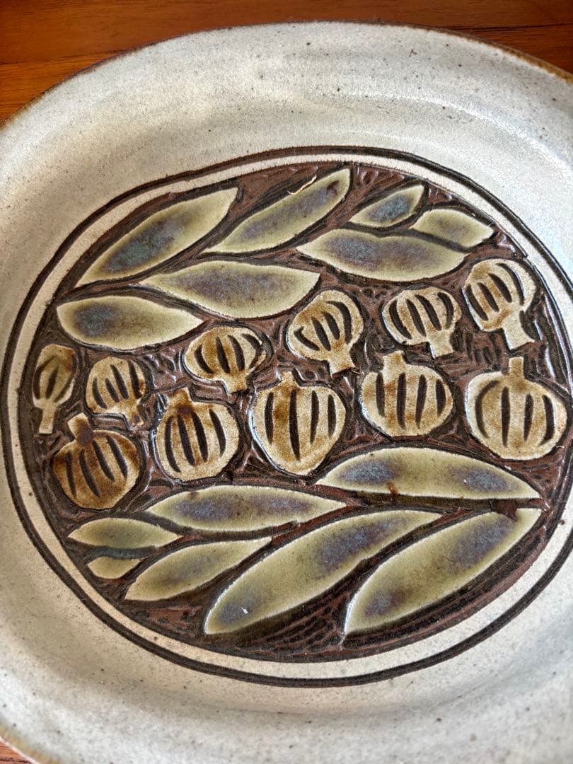 やちむん　皿　大小セット　楕円