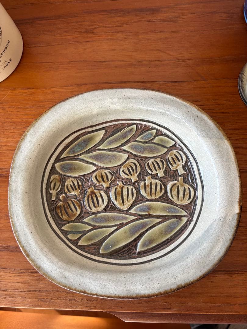 やちむん　皿　大小セット　楕円