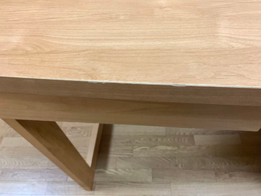 ２月末までアルダー天然木 アールデザインデスクシリーズ デスク・幅120.5cm