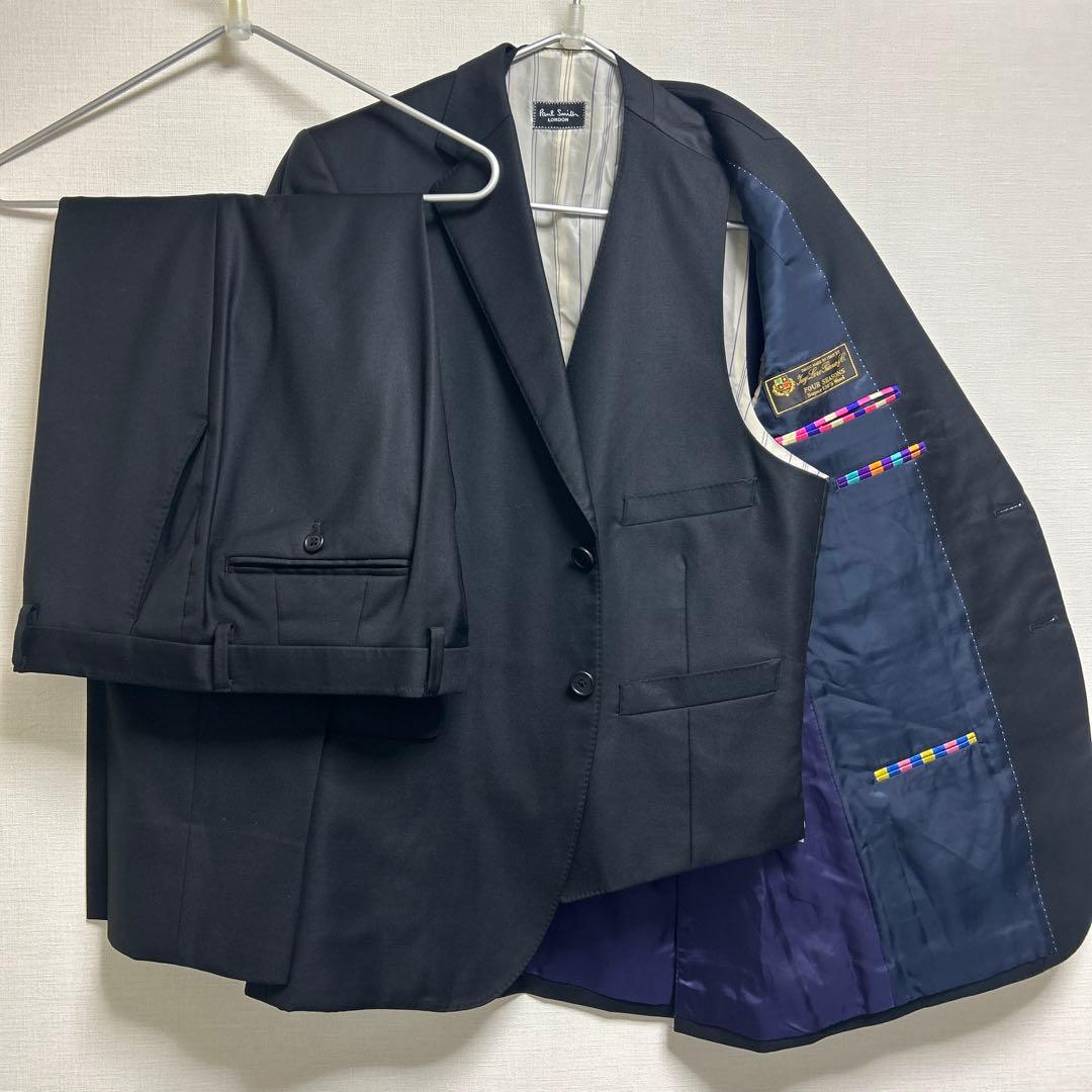 【極美品】ポールスミス　セットアップスーツ　ベスト付き