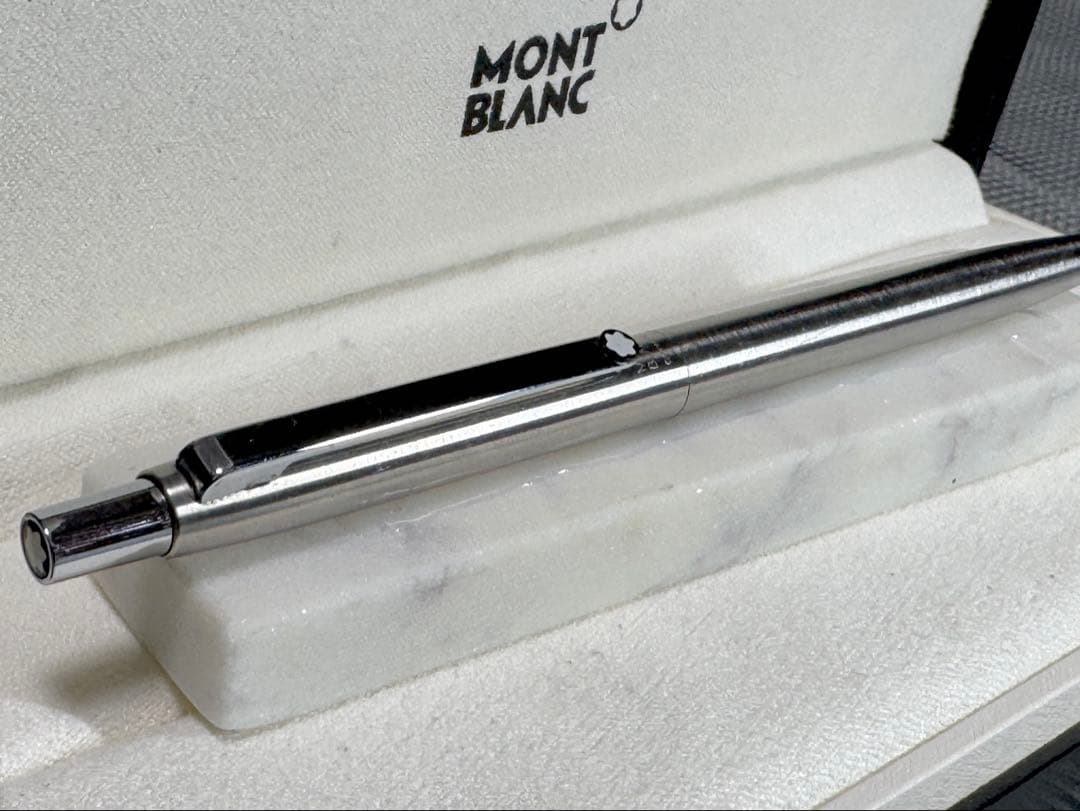 【新品同様】MONT BLANC 1990S シルバーボールペン　スリムライン