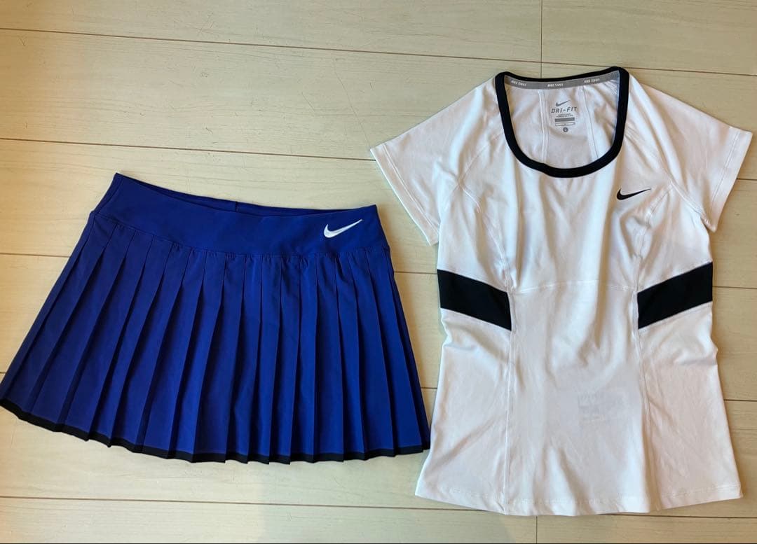 NIKEナイキ＊テニスウェアセット ホワイト＆ブルー