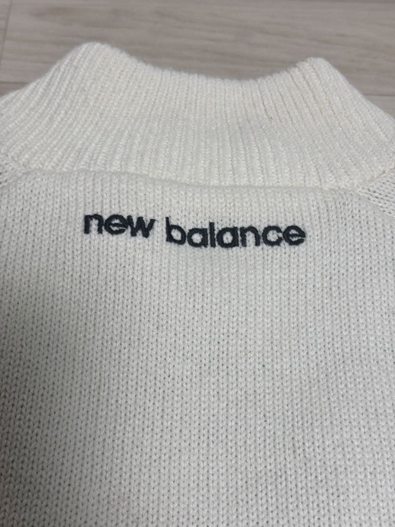ニューバランス ゴルフ メンズ ニットブルゾン ウェア Lサイズ ホワイト 新品