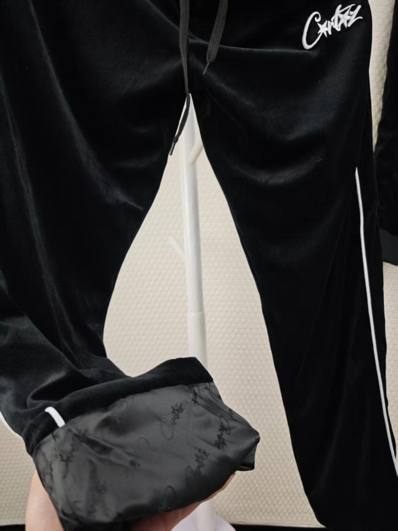 Cratz ベルベットジャージ上下セット ブラック M