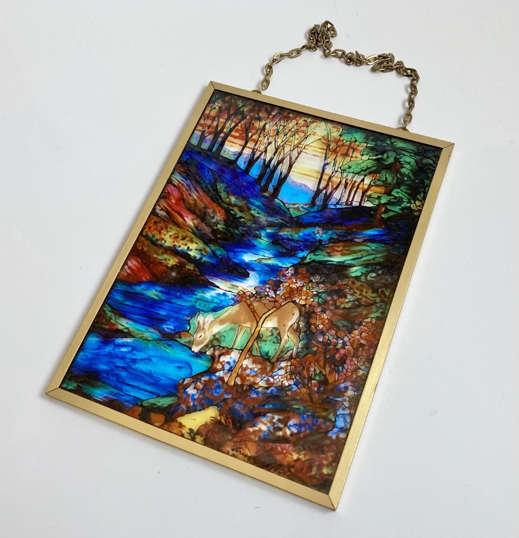 ルイス・C・ティファニー 鹿 ステンドグラス グラスマスターズ Tiffany