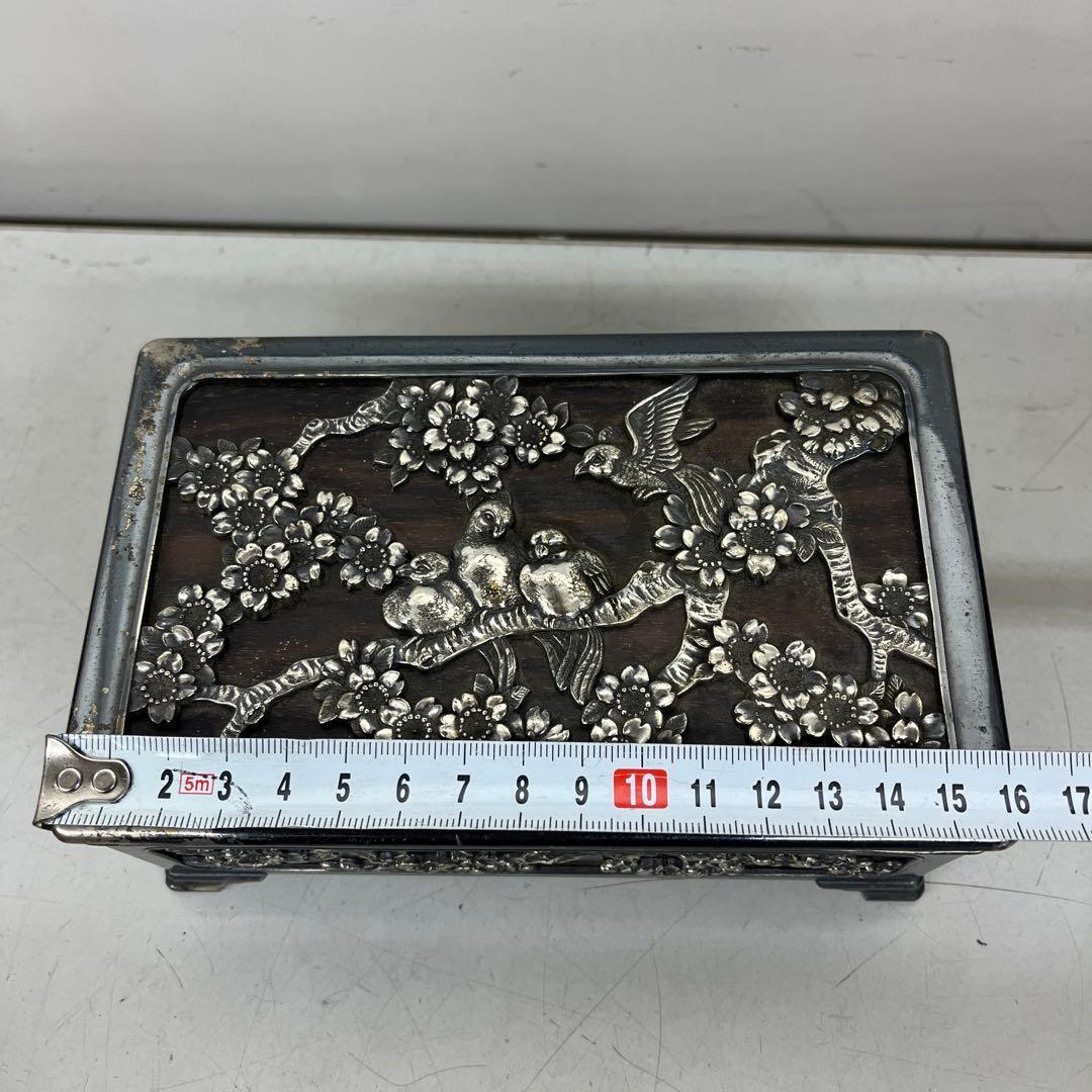 古い　タバコ　煙草　煙草入れ　喫煙具　昭和初期　ジュエリー　BOX 鳥図