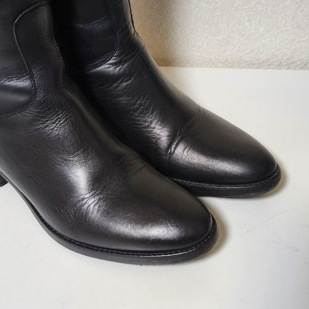 美品 サルトル バックジップ ジョッキーブーツ 36 ブラック