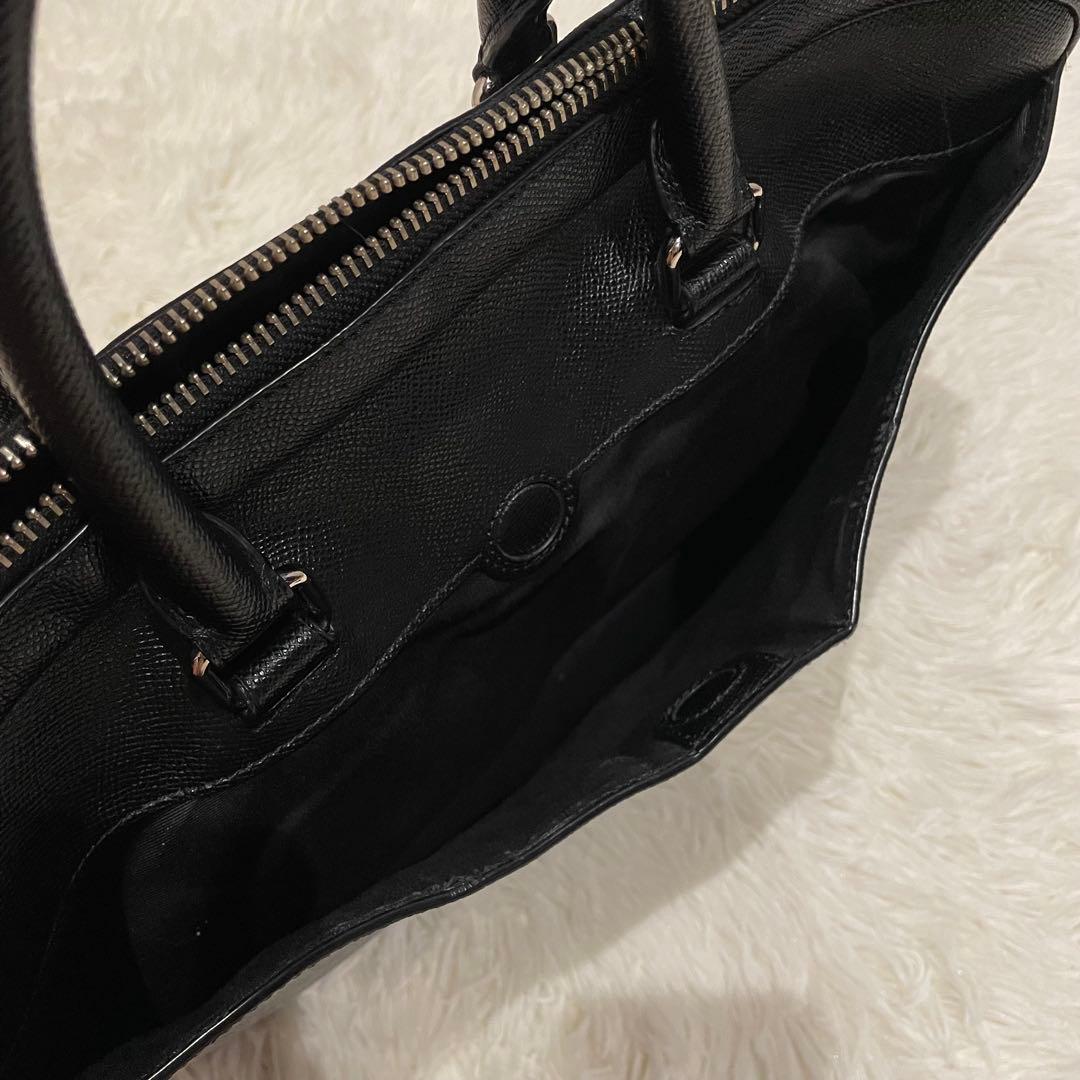 コーチ 2way オールレザー ベケット ブリーフケース ブラック シルバーロゴ