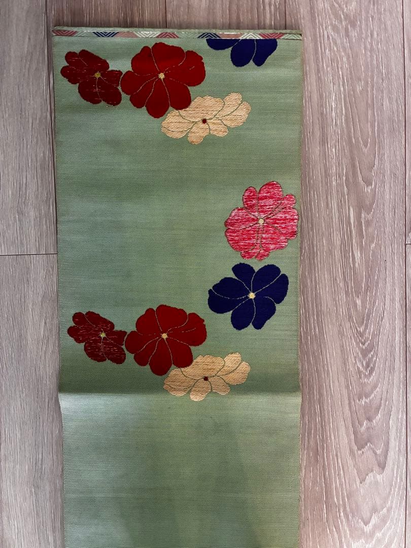 【龍村平蔵！！！】袋帯　正絹　アンティーク　花