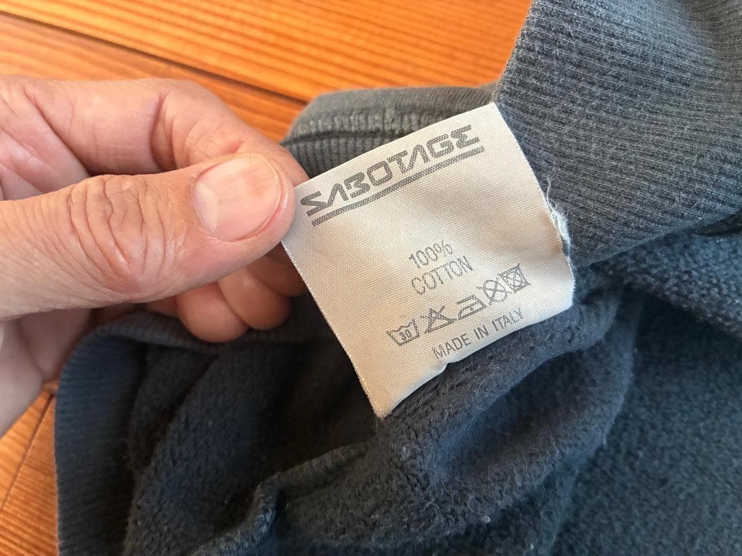 90s 初期 イタリア製 SABOTAGE ショットガン スウェット L