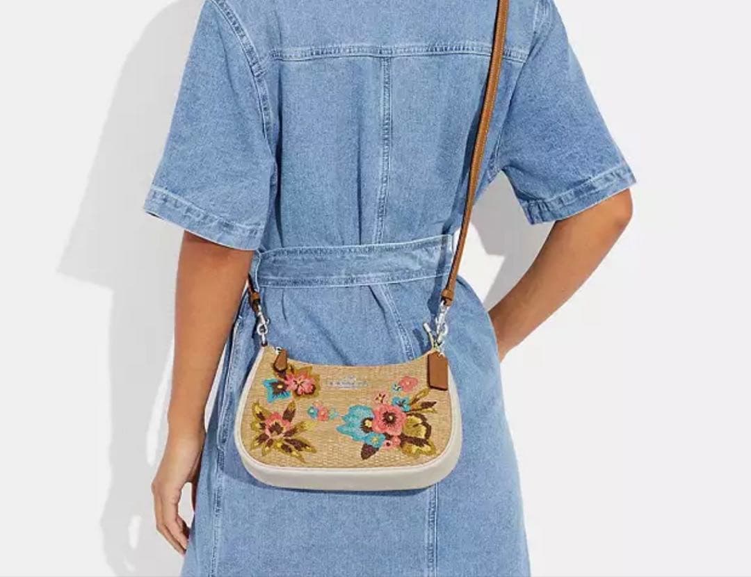 【極美品】 COACH 2way ハンドバッグ フローラル テリ 1330