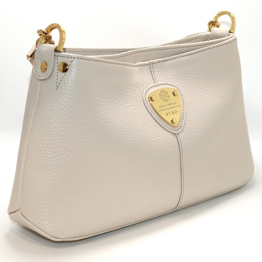 【極美品】ATAO chivy+ 2Way バッグ レザー ショルダーバッグ 白
