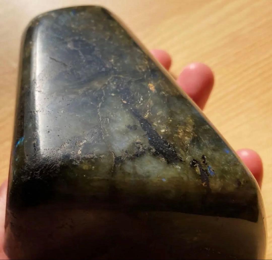 ✨週末限定セール✨ラブラドライト特大924g マダガスカル産 ブルーシラー磨き