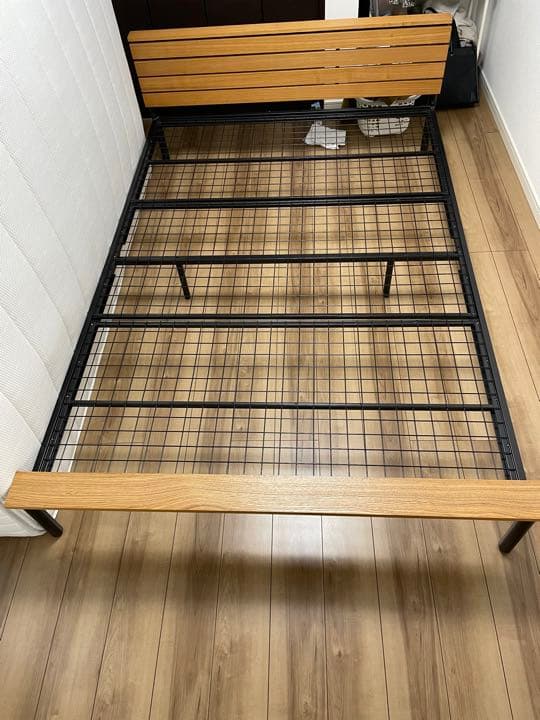 ウォールナットヘッドパネルベッド　ニトリ NSleep マットレスセット