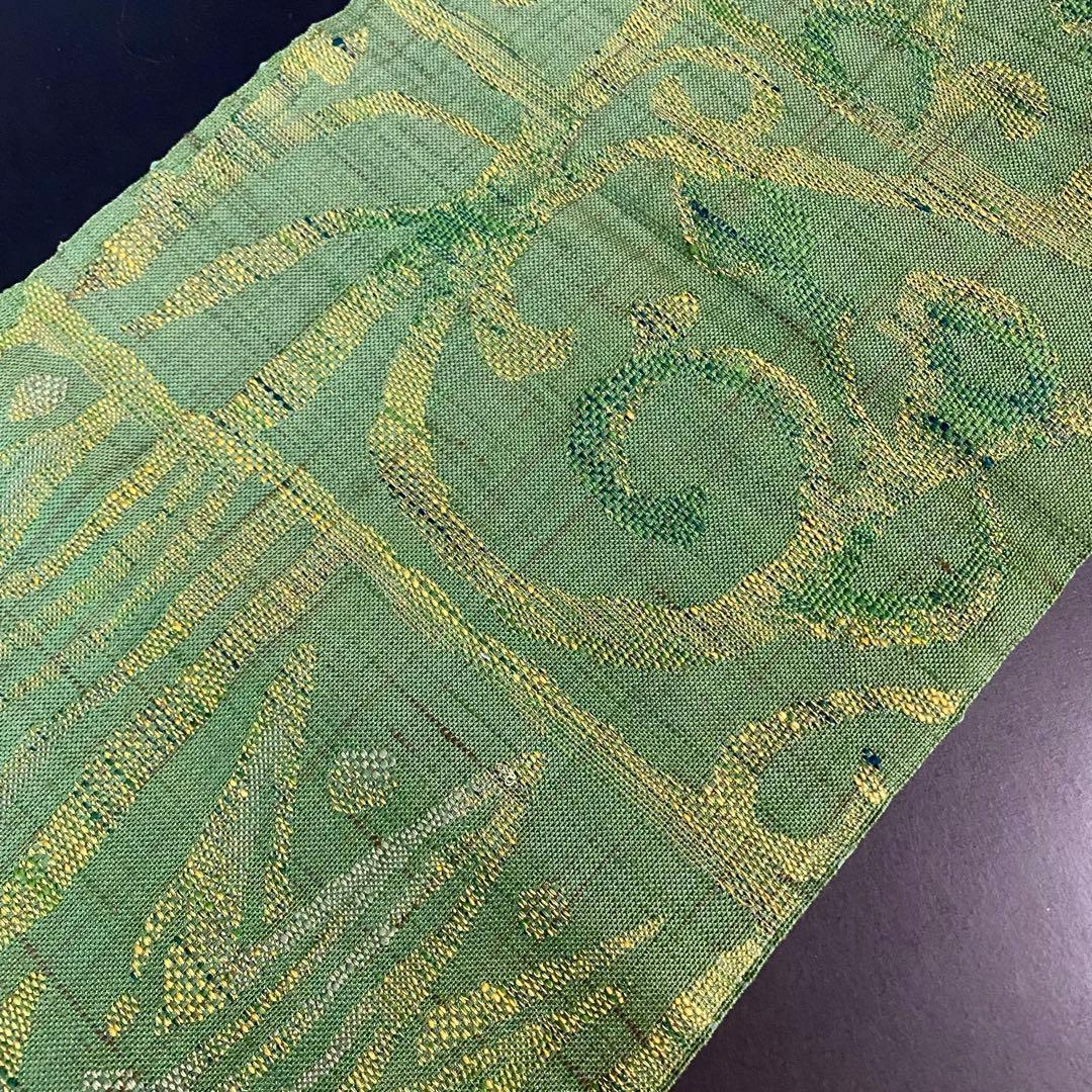 ZY-850 名古屋帯 八寸 紬 オリエンタル コンパクト 上質 美品