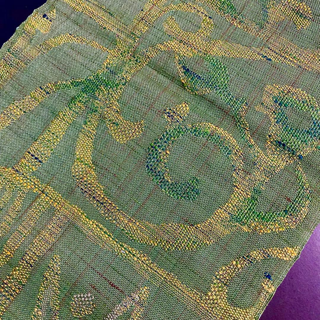 ZY-850 名古屋帯 八寸 紬 オリエンタル コンパクト 上質 美品