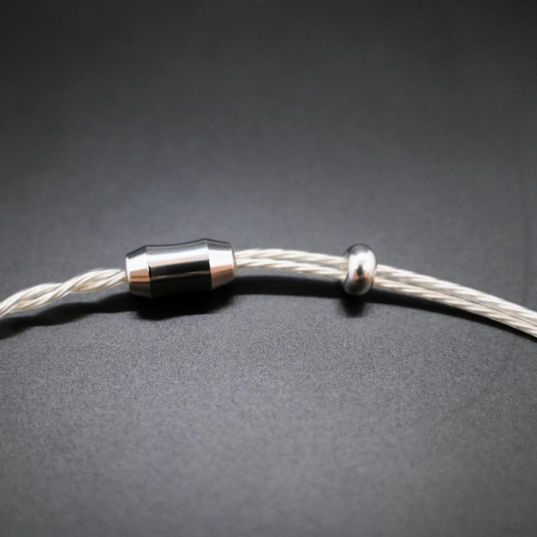 最高峰グレード7N超冷凍製単結晶銅銀メッキ最高ケーブルIE500/4.4mmL字