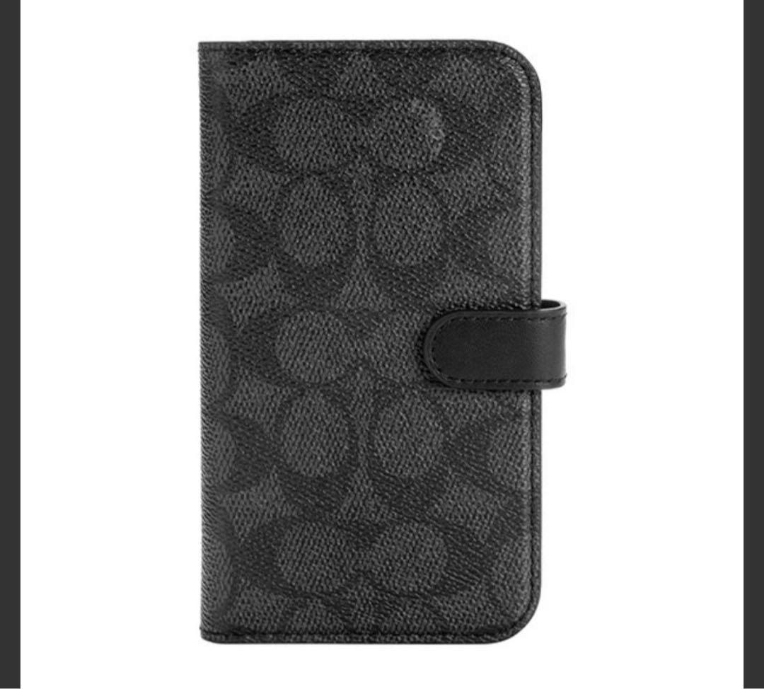 新品　COACH iPhone15用　手帳型 シグネチャー　コーチ