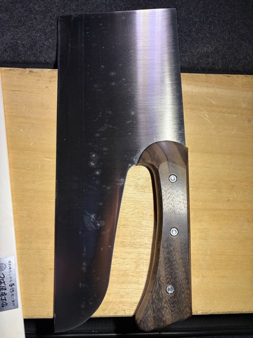 合羽橋つば屋　そば切り包丁　鍔屋　刃長33.3cm