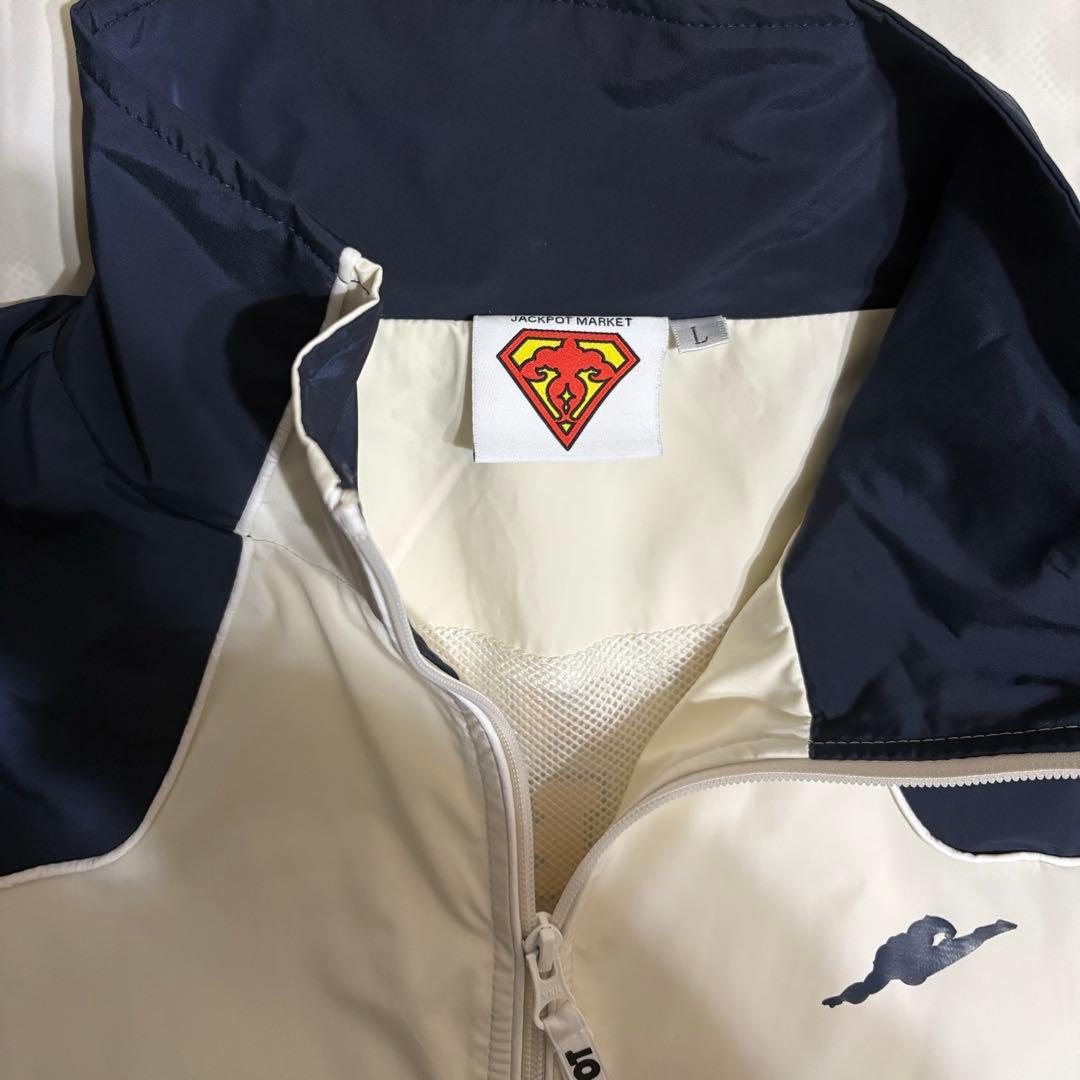 JACKPOT.MARKET レトロジムナイロンジャケット　ホワイト　L 極美品