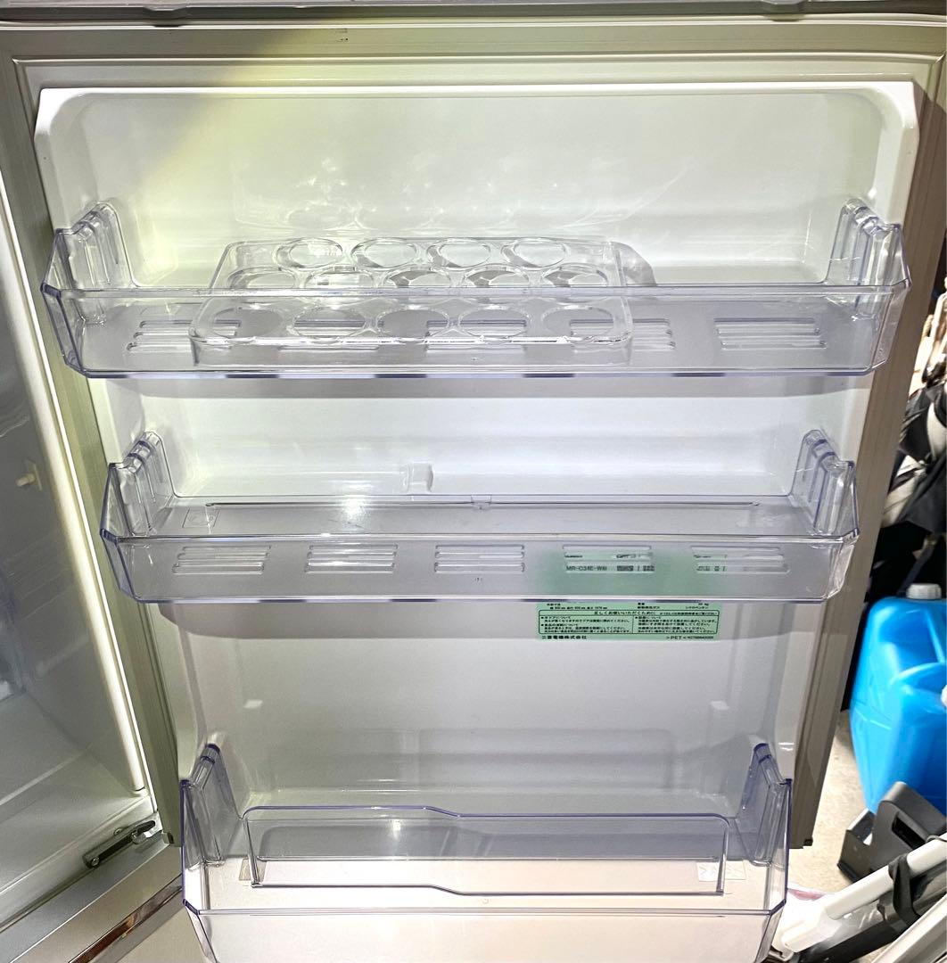 三菱　ノンフロン冷凍冷蔵庫　MR-C34E-W 2019年製　335L