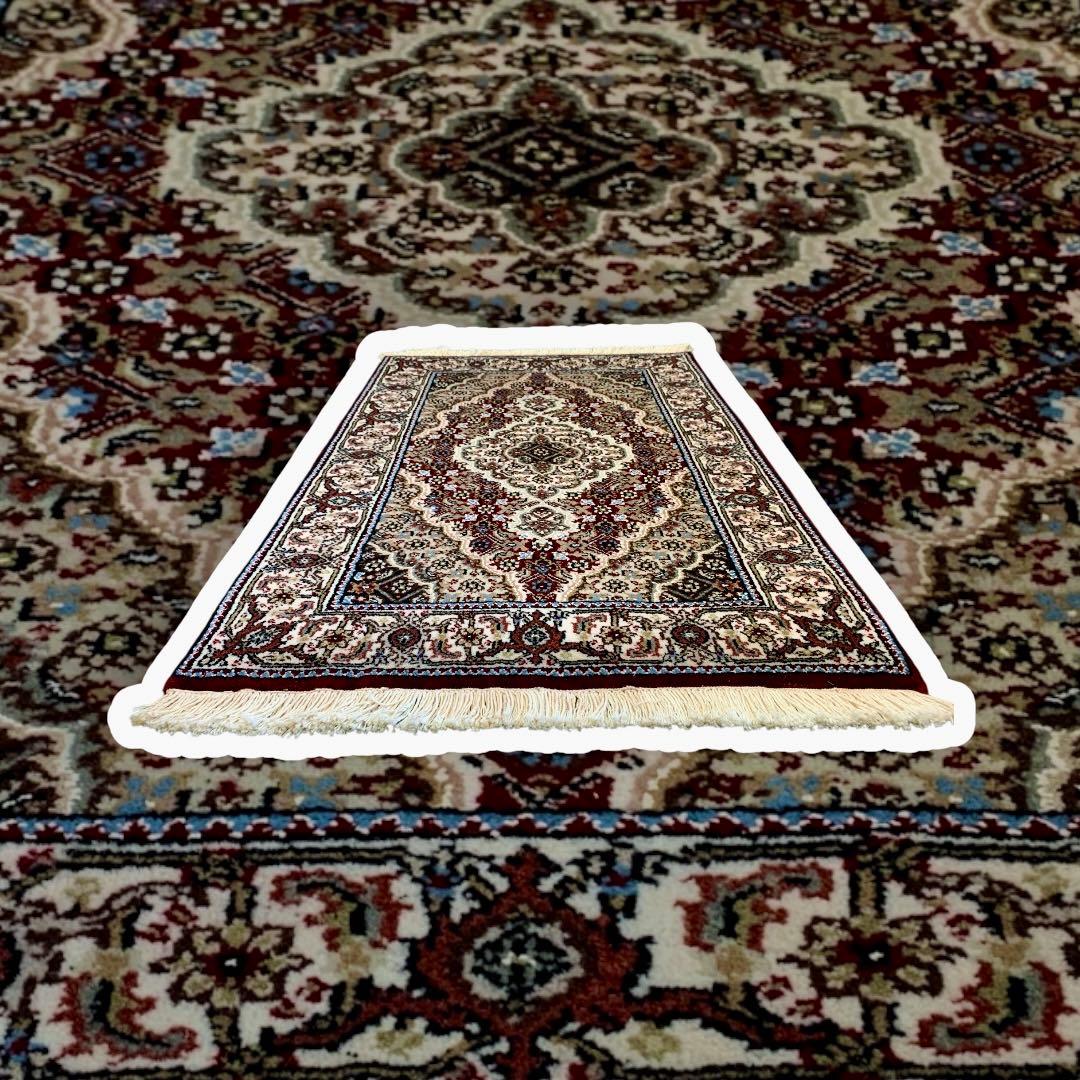ペルシャウール銀柑ラグ/サイズ:60x90cm…. in22。
